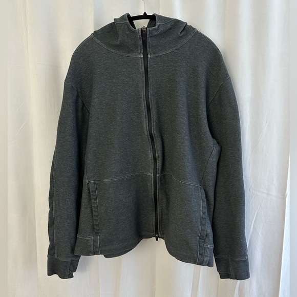 Nike Yoga Dri Fit Dark Gray Full Zip Hoodie Mens Size XL - Picture 1 of 7